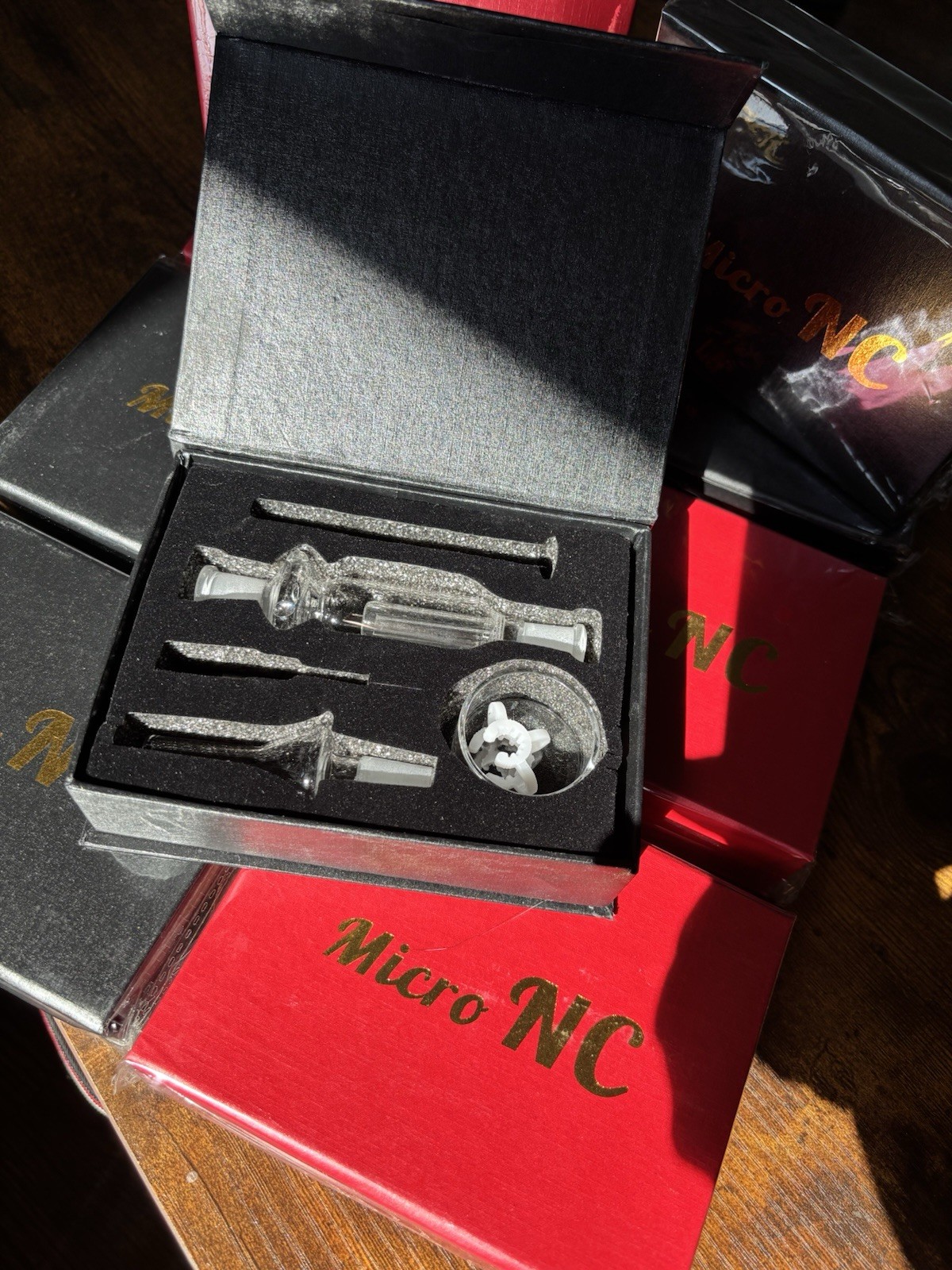 Glass Smoking Pipe Tobacco Collector Kit Black