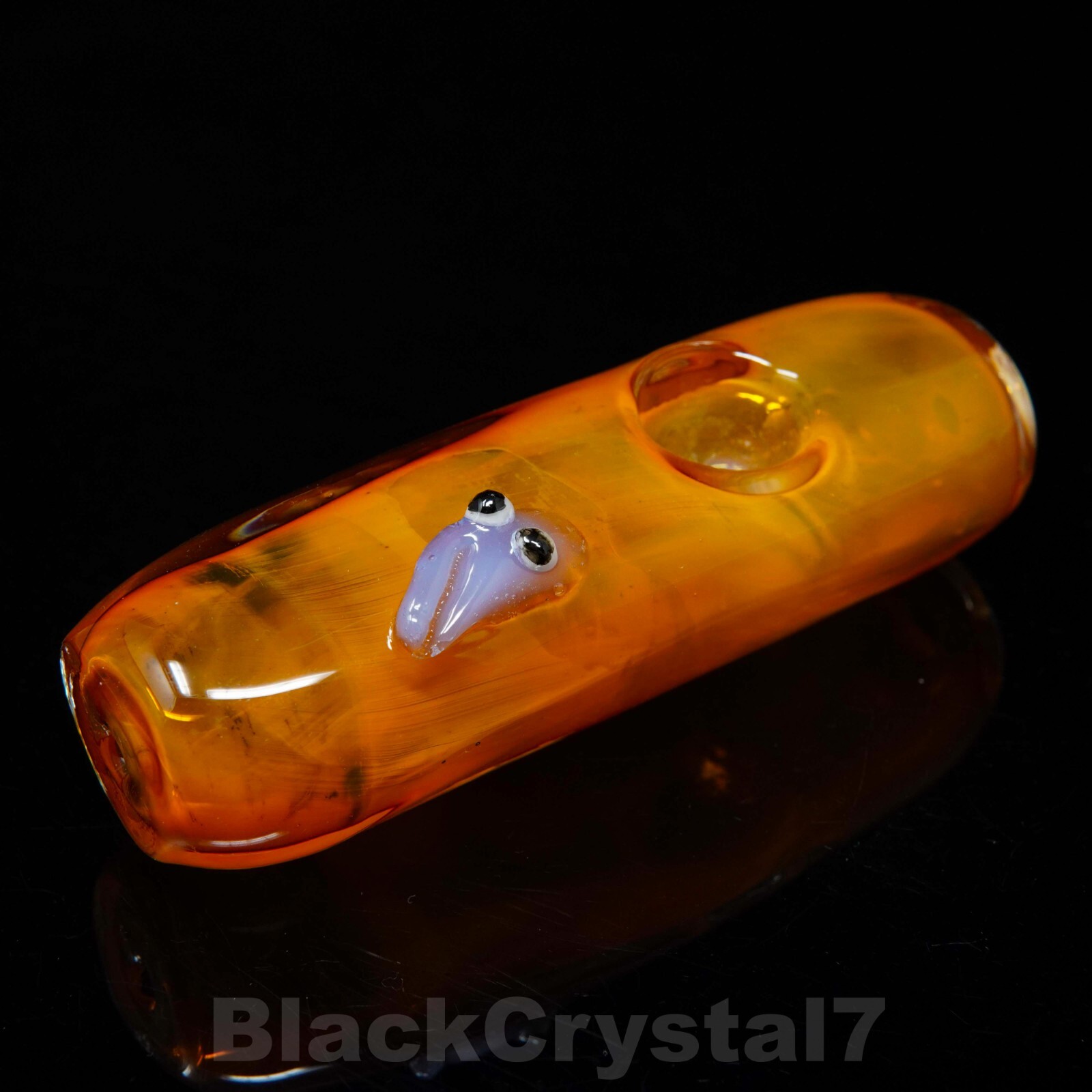 4″ Handmade Purple Golden Brick Square Rectangle Tobacco Smoking Bowl Glass Pipe