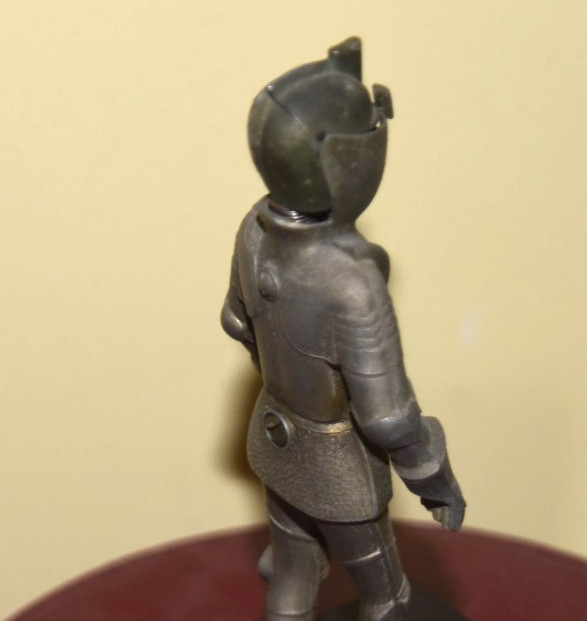 1940’s Weltzunder Knight in Armor Shield Table Lighter British Zone Germany
