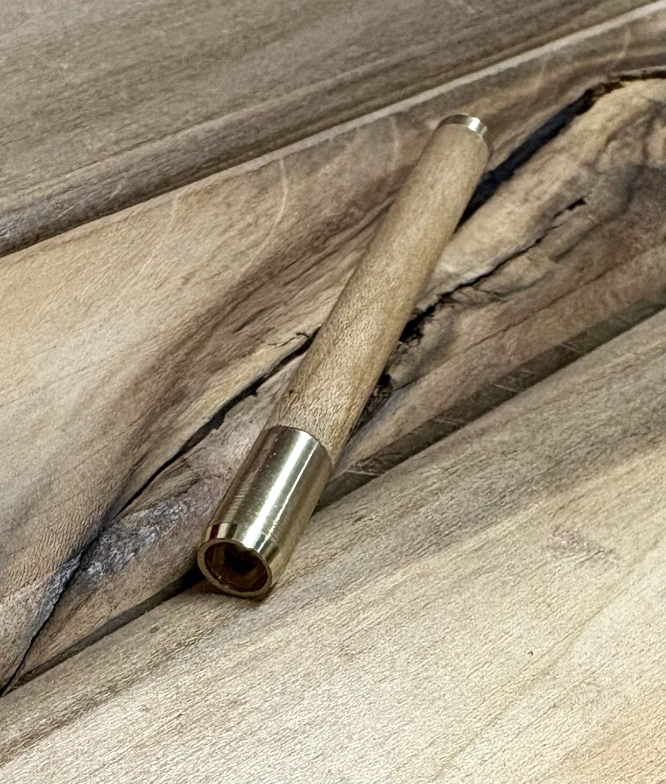 Individual 3″ American Cherry & Brass One Hitter Pipe x1- Handmade In The USA