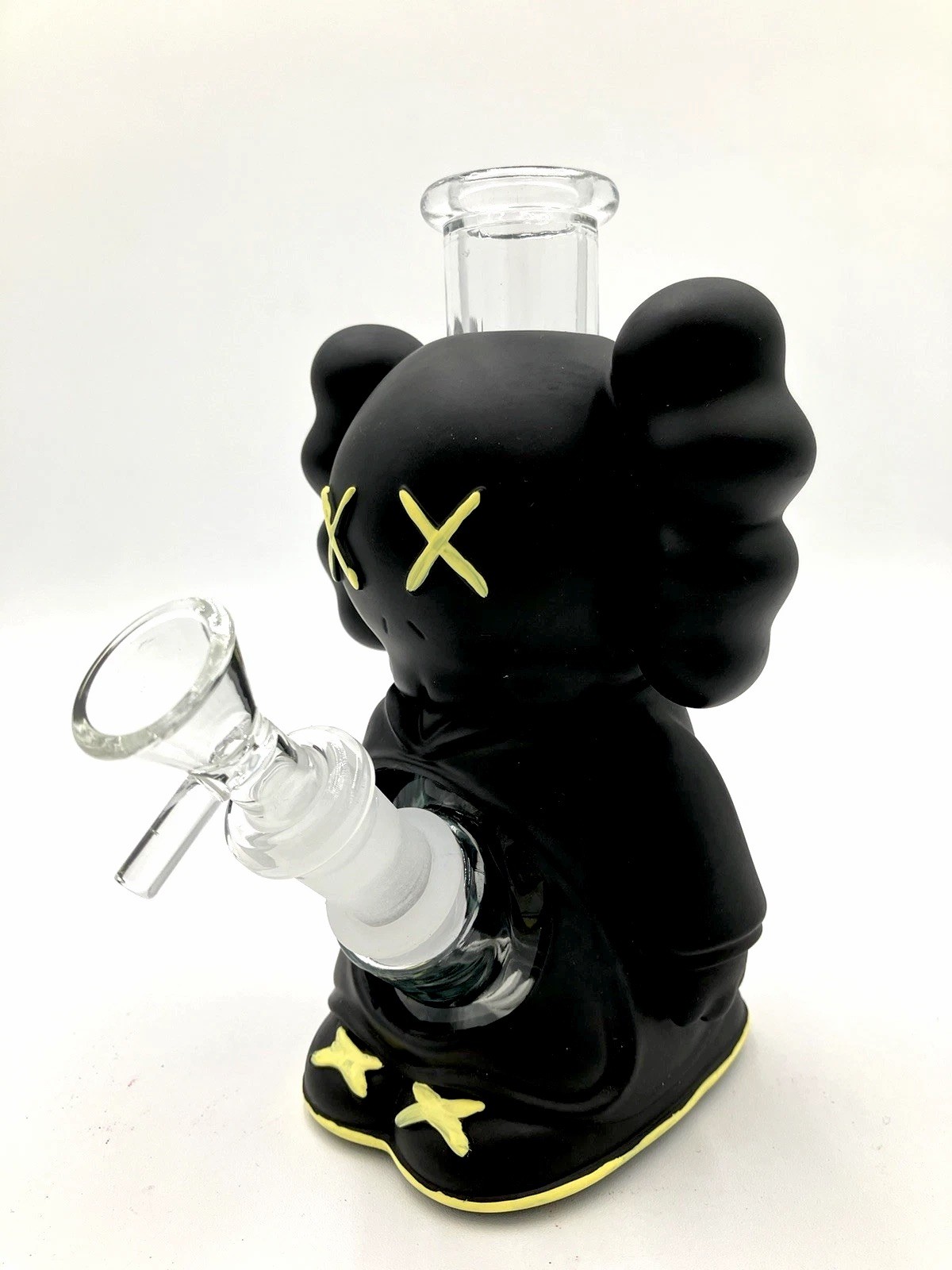 Water Pipe Cloud Bone Black Yellow 7″ Detachable Stem and 14M Bowl