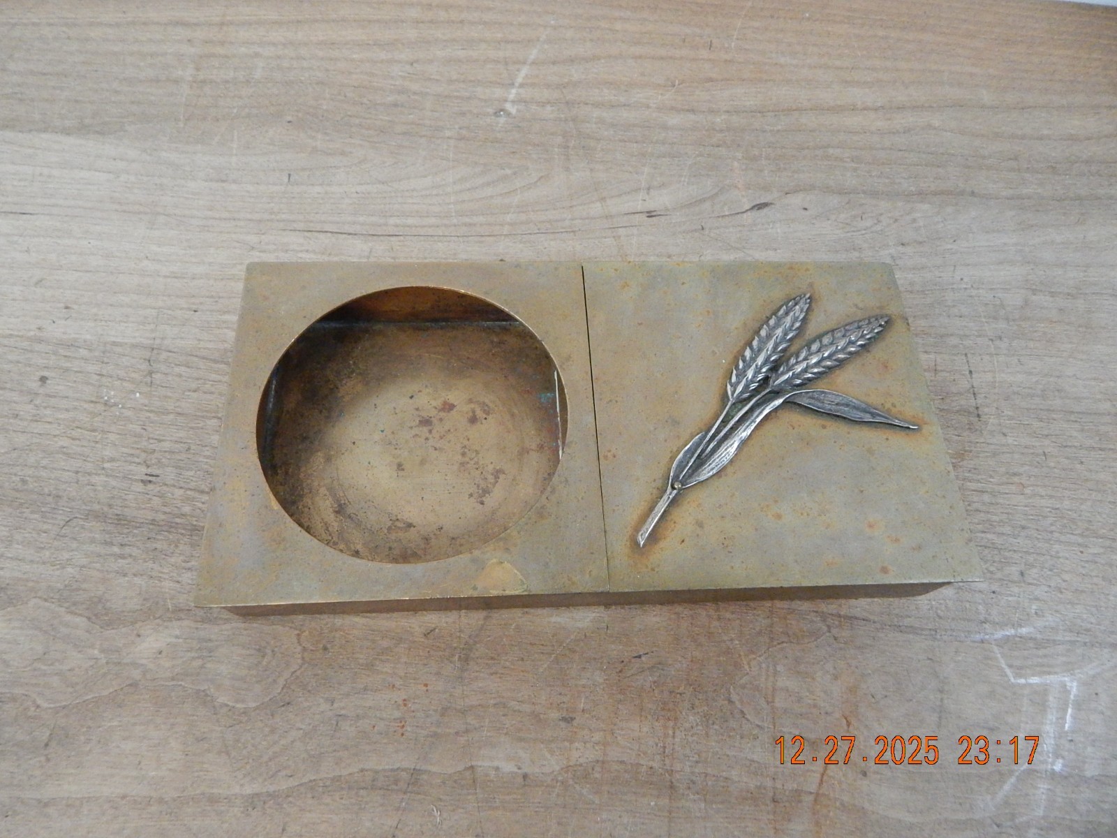Arts & Crafts Mission Silver Crest Bronze Smoking Box Cigarette Ash Tray