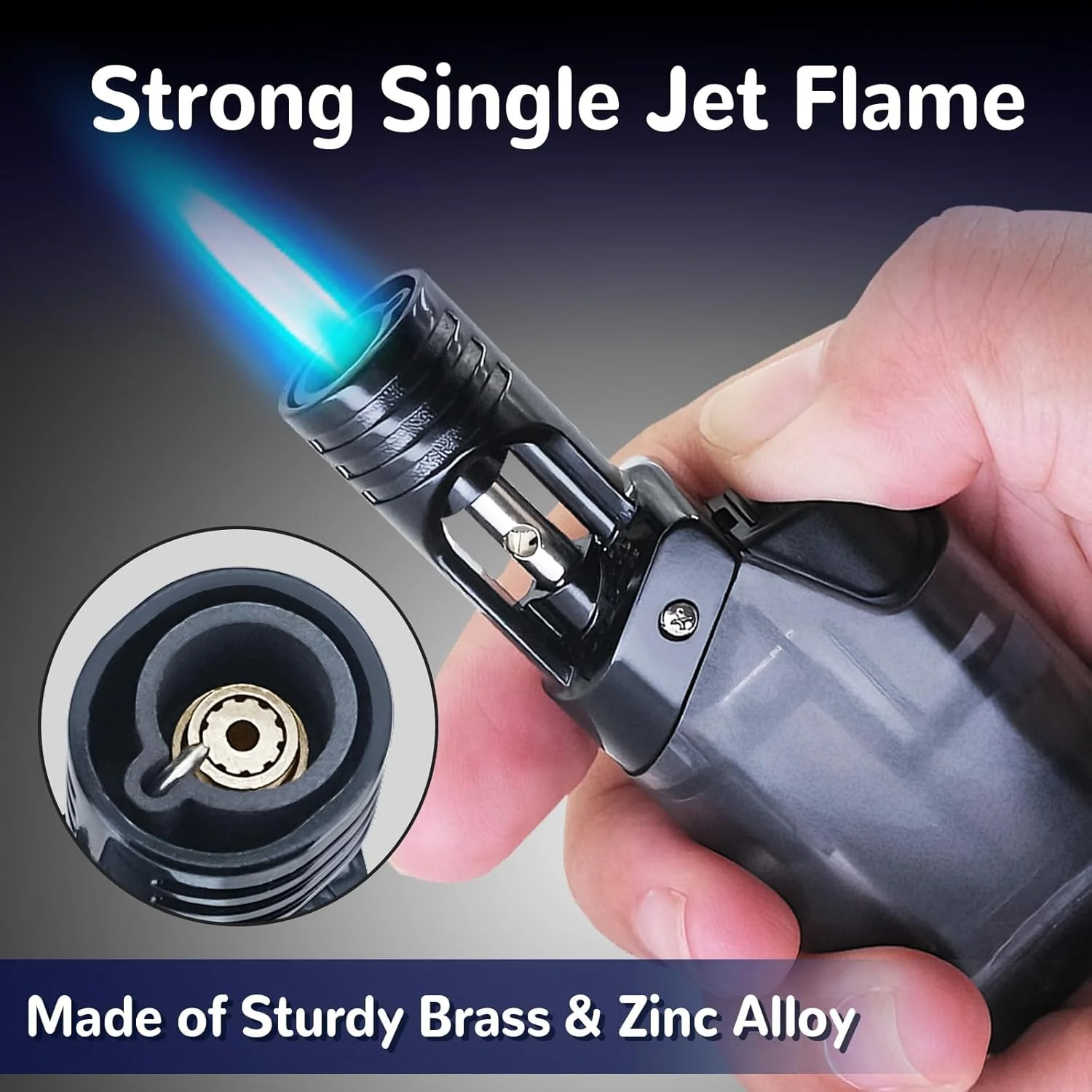 2 Pack Torch Lighter Mini Butane Multipurpose Utility Lighters with Wand Jet Fla