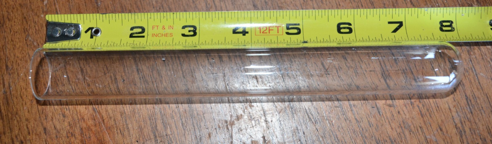 VTG High Quality Glass Cigar Tubes (6) NO TOPS NEW 7 7/8″ x 15/16″