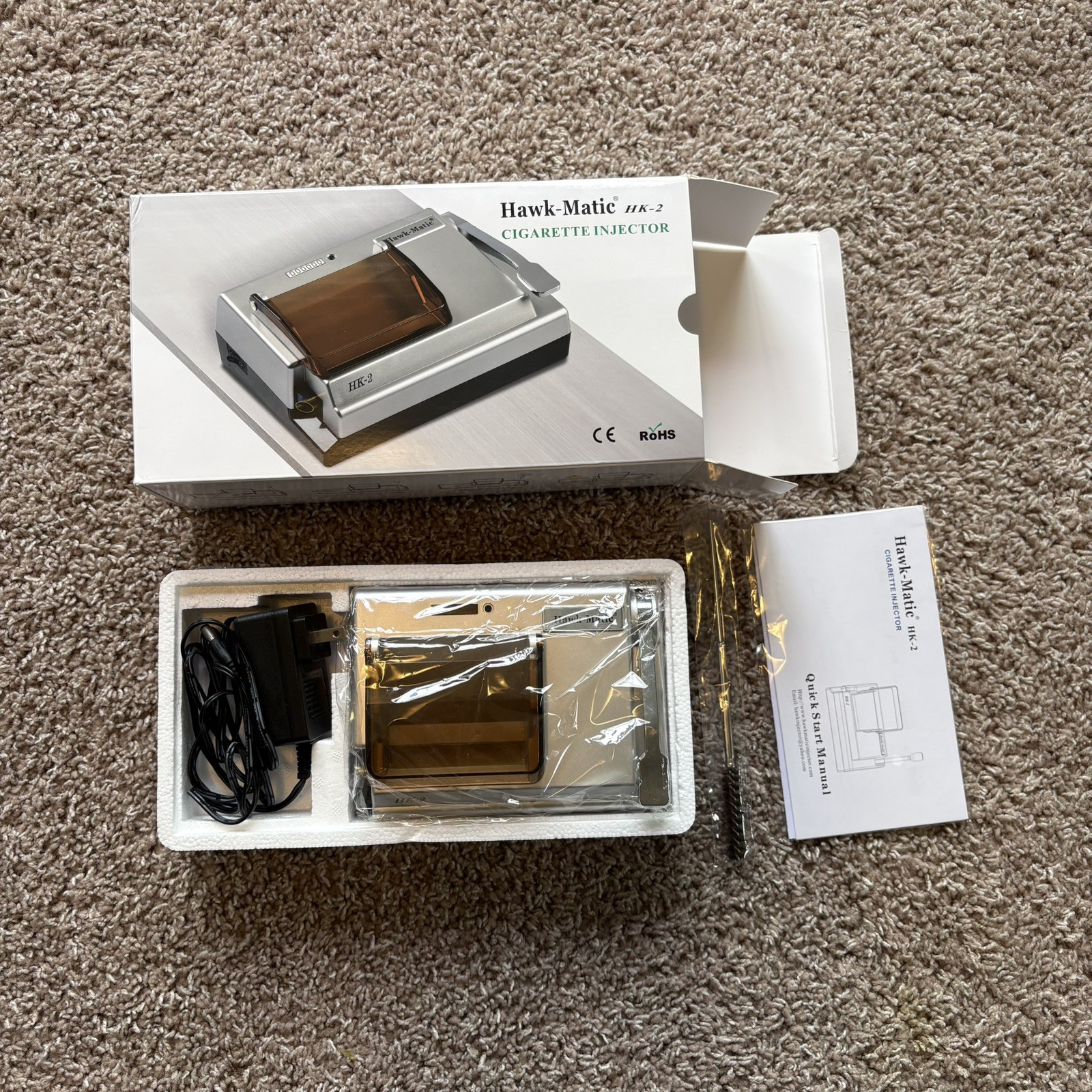 Hawk-Matic HK2 Electric Cigarette Injector Rolling Machine for King& 100mm Tubes