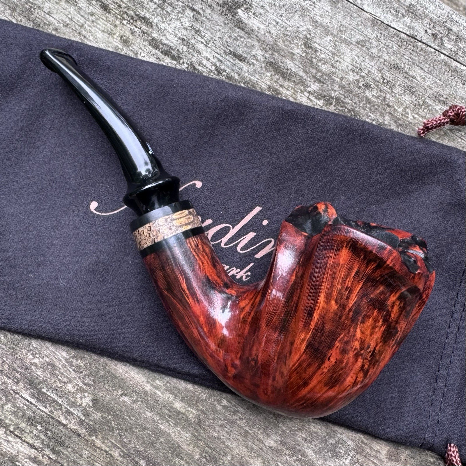 Erik Nording Extra #1 Freehand Handmade in Denmark Briar Tobacco Pipe – NEW
