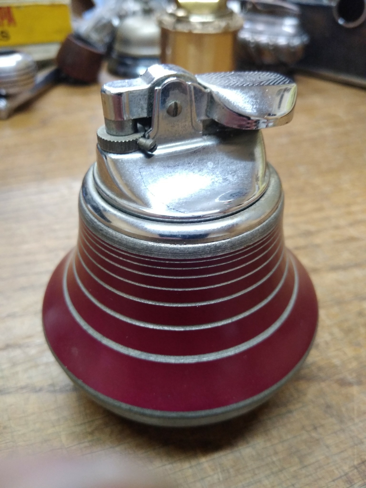 Vtg Blitz Peltro 95% Cigarette Table Lighter Tobacco Working Striker Nice Shape