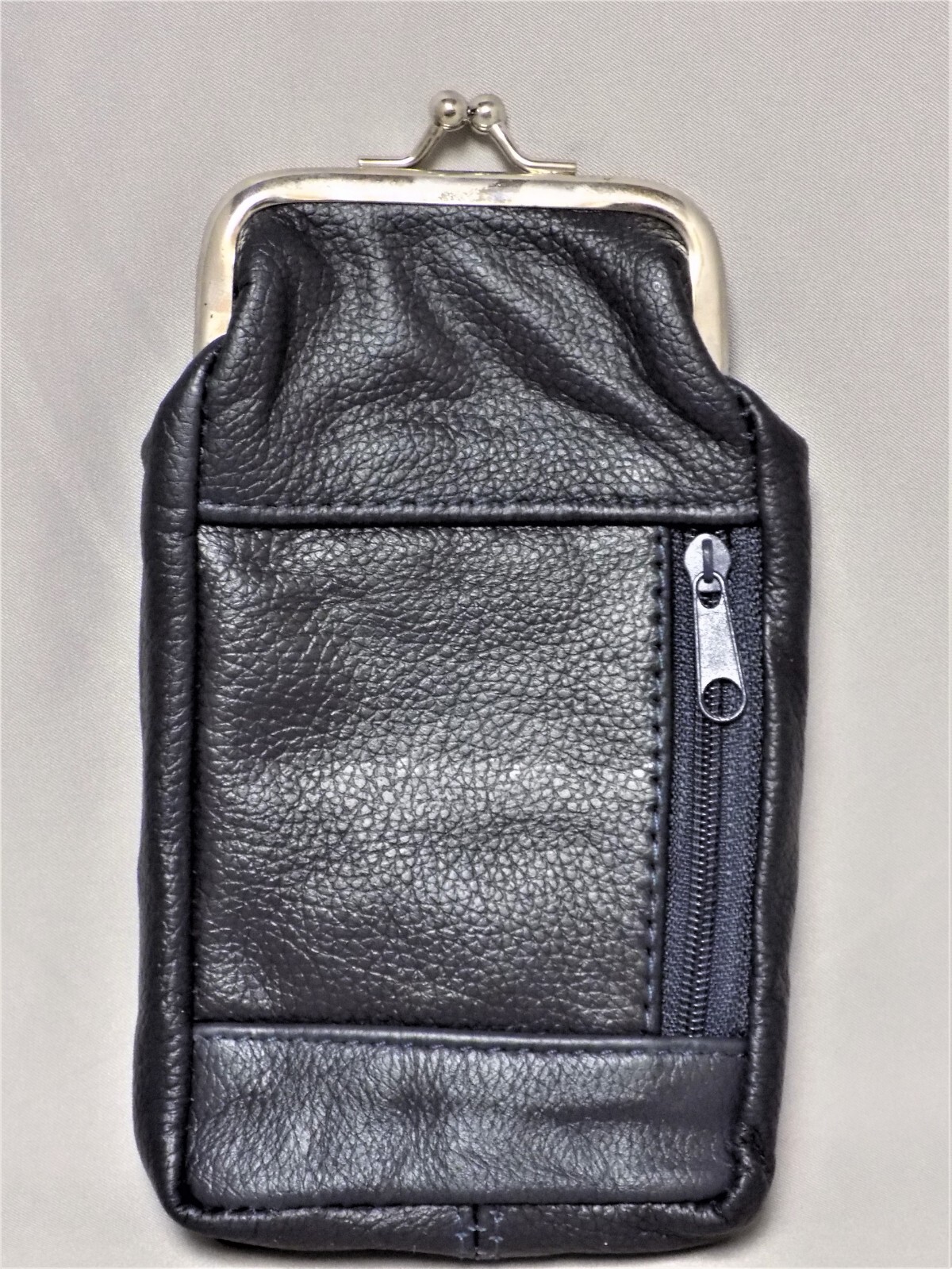 NEW GENUINE LEATHER CIGARETTE CASE 100mm or 120mm FRONT & REAR POCKETS NAVY BLUE