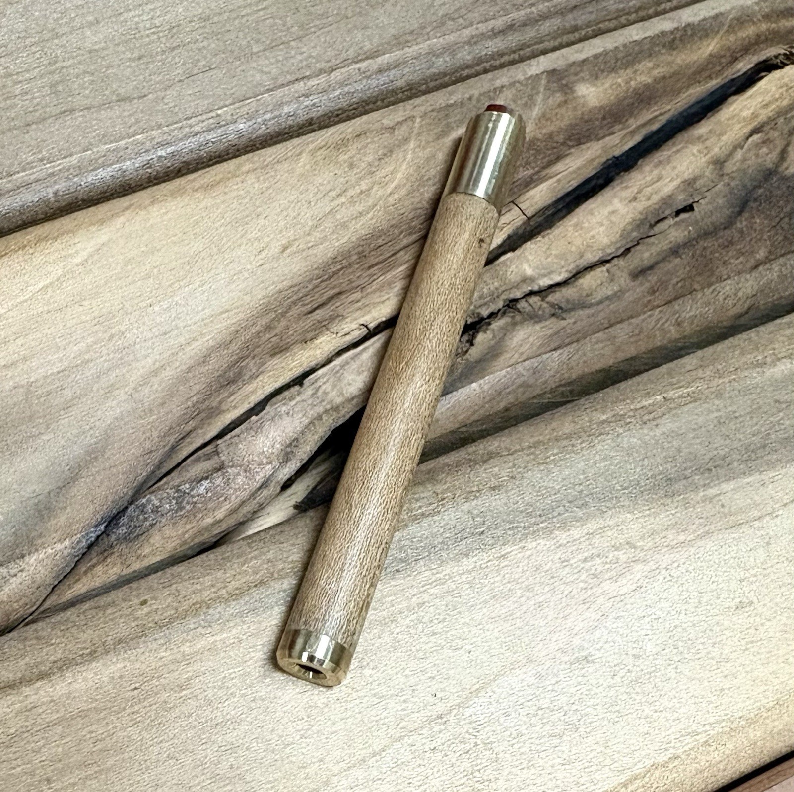 Individual 3″ American Cherry & Brass One Hitter Pipe x1- Handmade In The USA