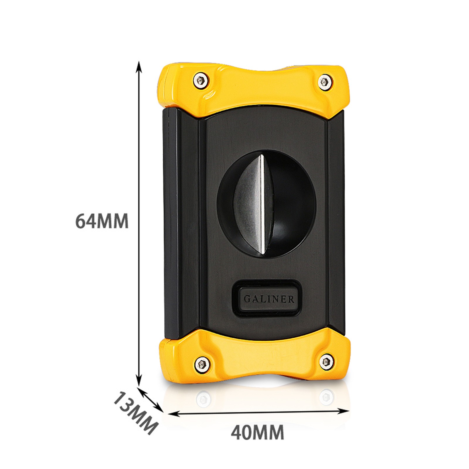 Yellow Cigar Cutter Pocket Gadgets V-Cut Cigar Knife Scissors Accessories Smoke