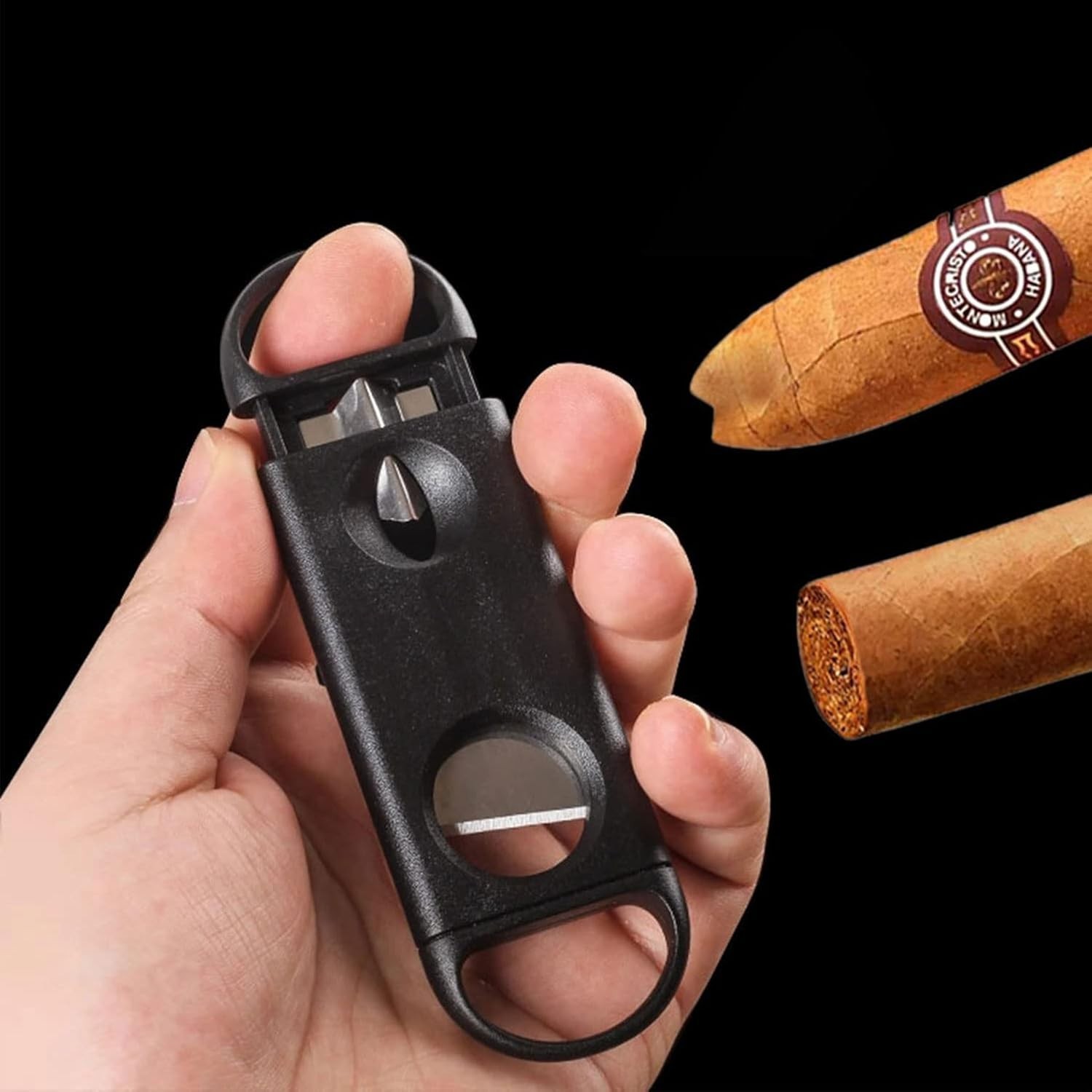 Ultimate Cigar Cutter Set: Guillotine & V-Cut Options with Keychain Inclusion