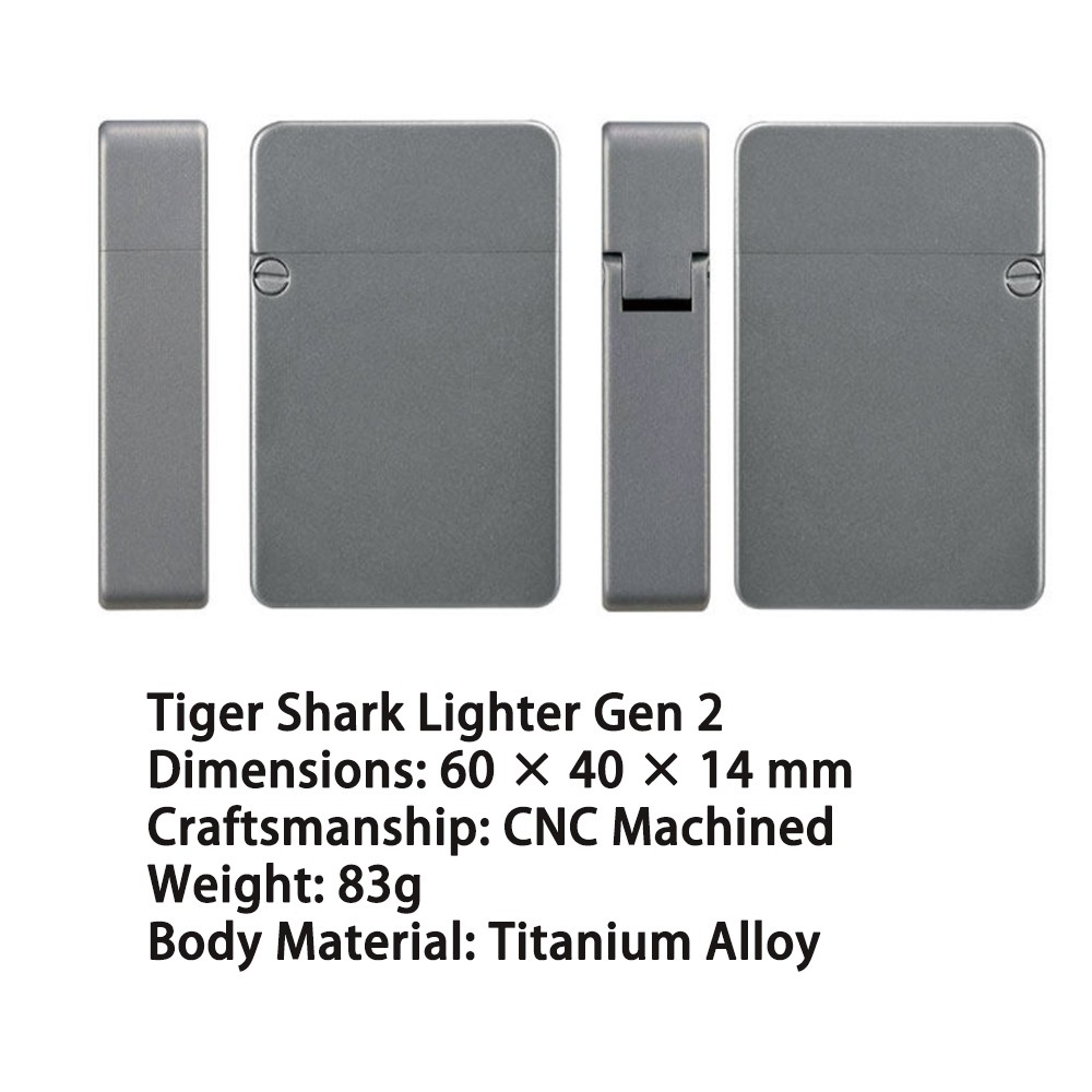 Frosted Titanium Alloy Trench Lighter Heavy Duty Petrol Reusable Windproof..
