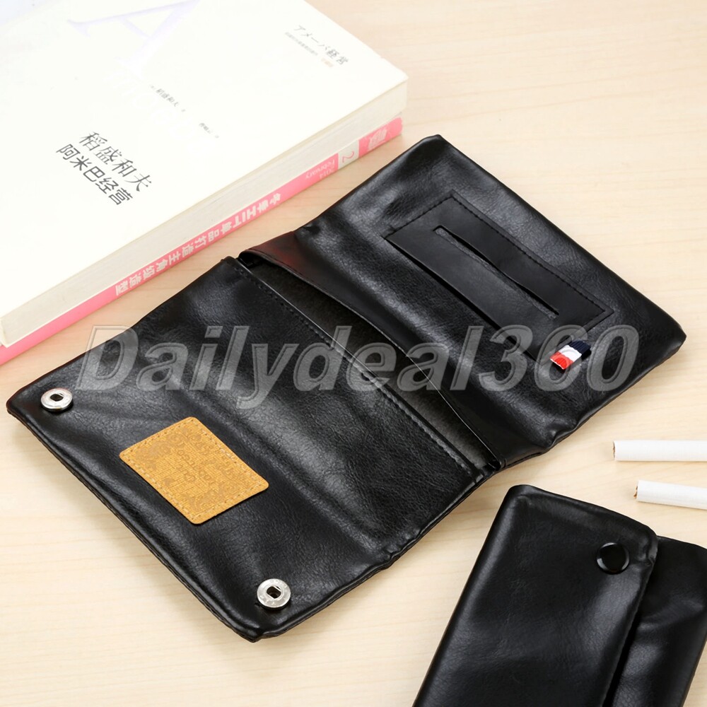 1x PU Leather Cigarette Tobacco Pipe Pouch Holder Container Storage 5.98×3.15″