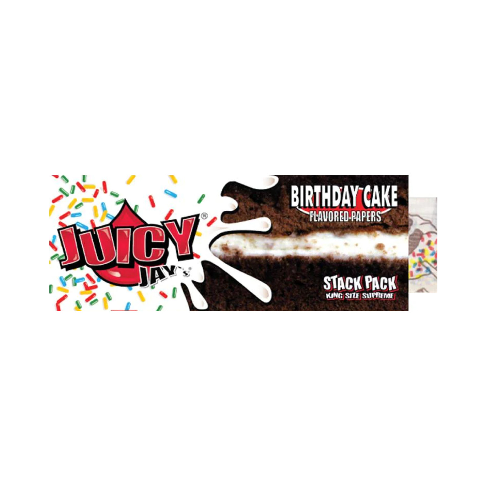 Juicy Jay’s Rolling Papers – Birthday Cake– King Size Supreme Stack Pack
