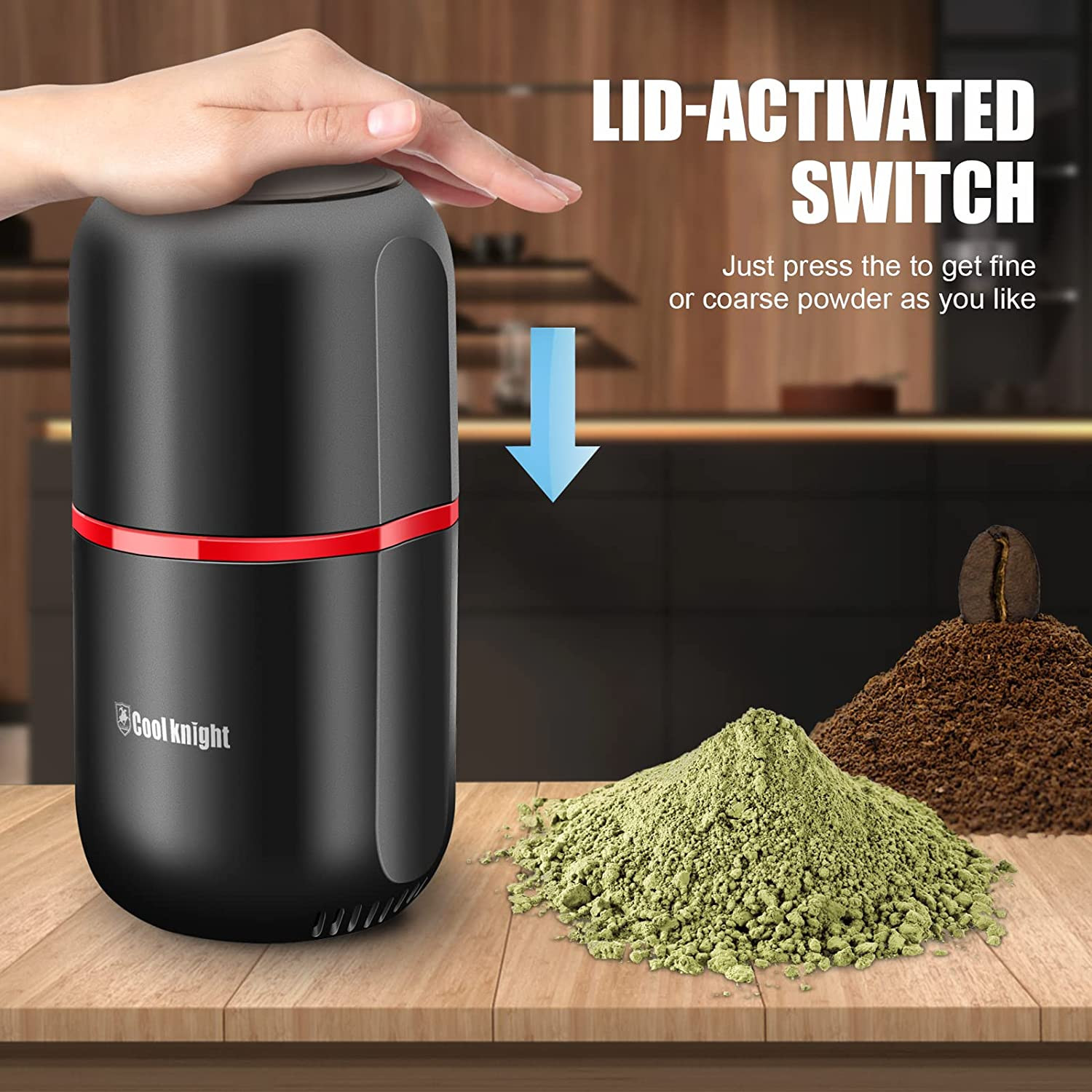Herb Grinder [Large Capacity/Fast/Electric ]-Spice Herb Coffee Grinder with Poll