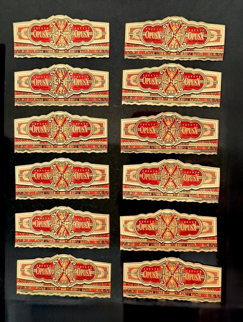 Arturo Fuente OpusX Opus X Cigar Bands Lot of 12 50–60 ring gauge Collector Set