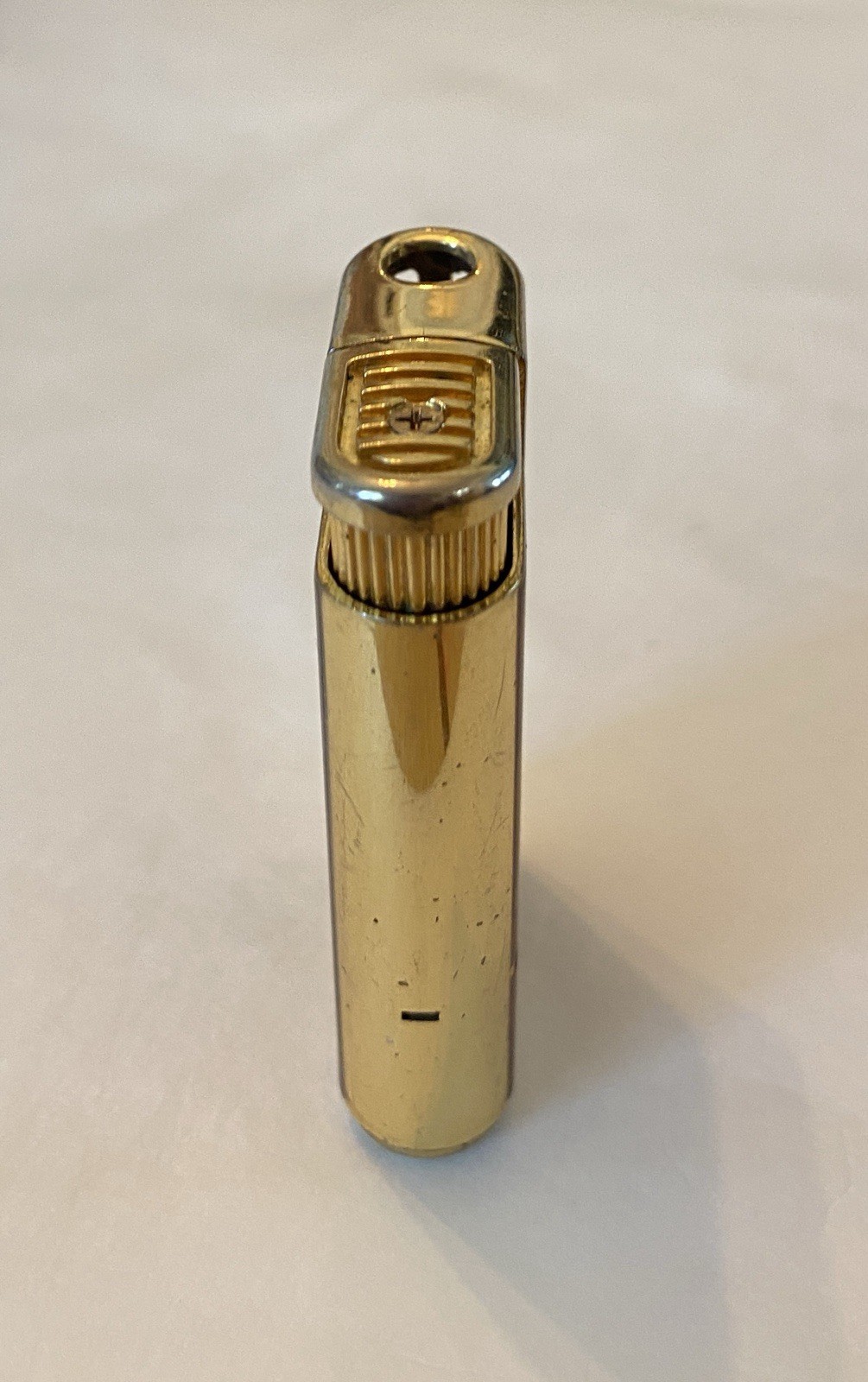Vintage Gold & Tortoise Color Japan 3.75″ Mini Hadson Refillable Lighter 1960’s
