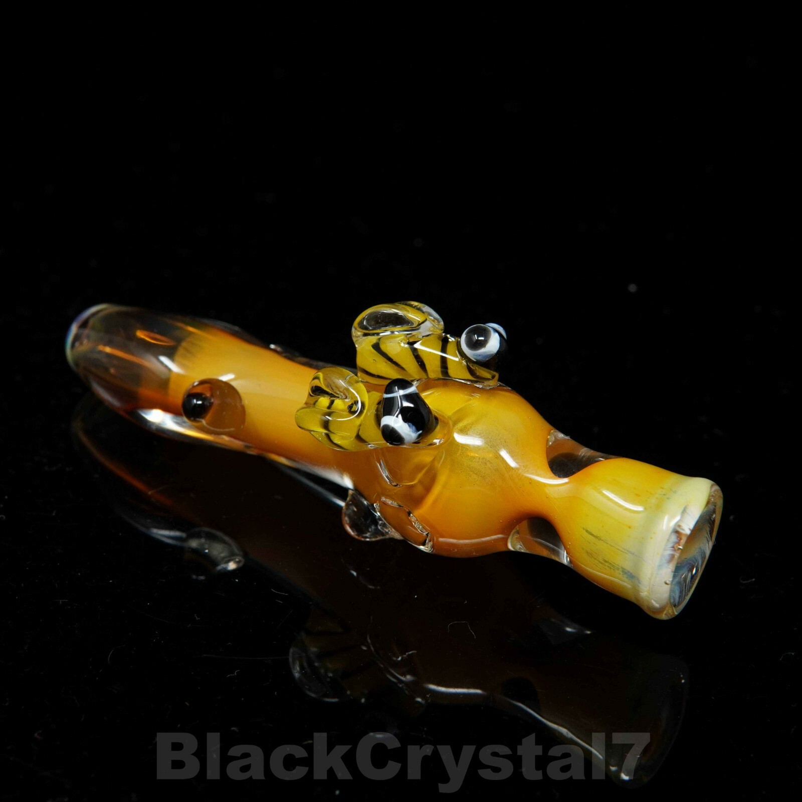 4 in Handmade Golden Bumble Bee Tobacco Smoking Bowl Glass Pipes – US Seller