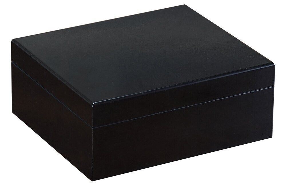 Chalet 25-50 Cigar Humidor (Black) by Prestige Import Group (FAST FREE SHIPPING)