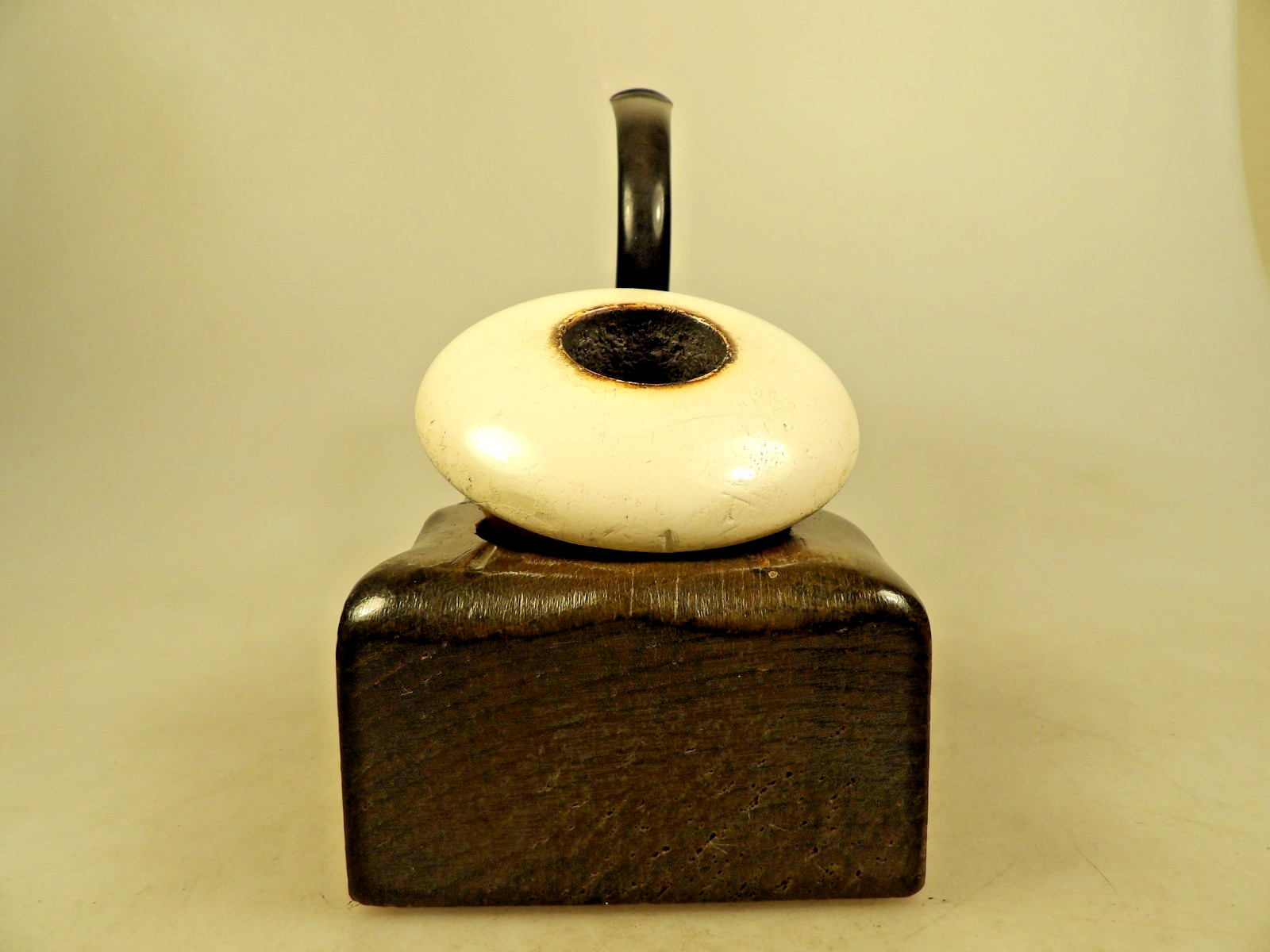 Solid American Spruce Calabash Pipe Tub Stand USA Made Largest Size Felt Bottom