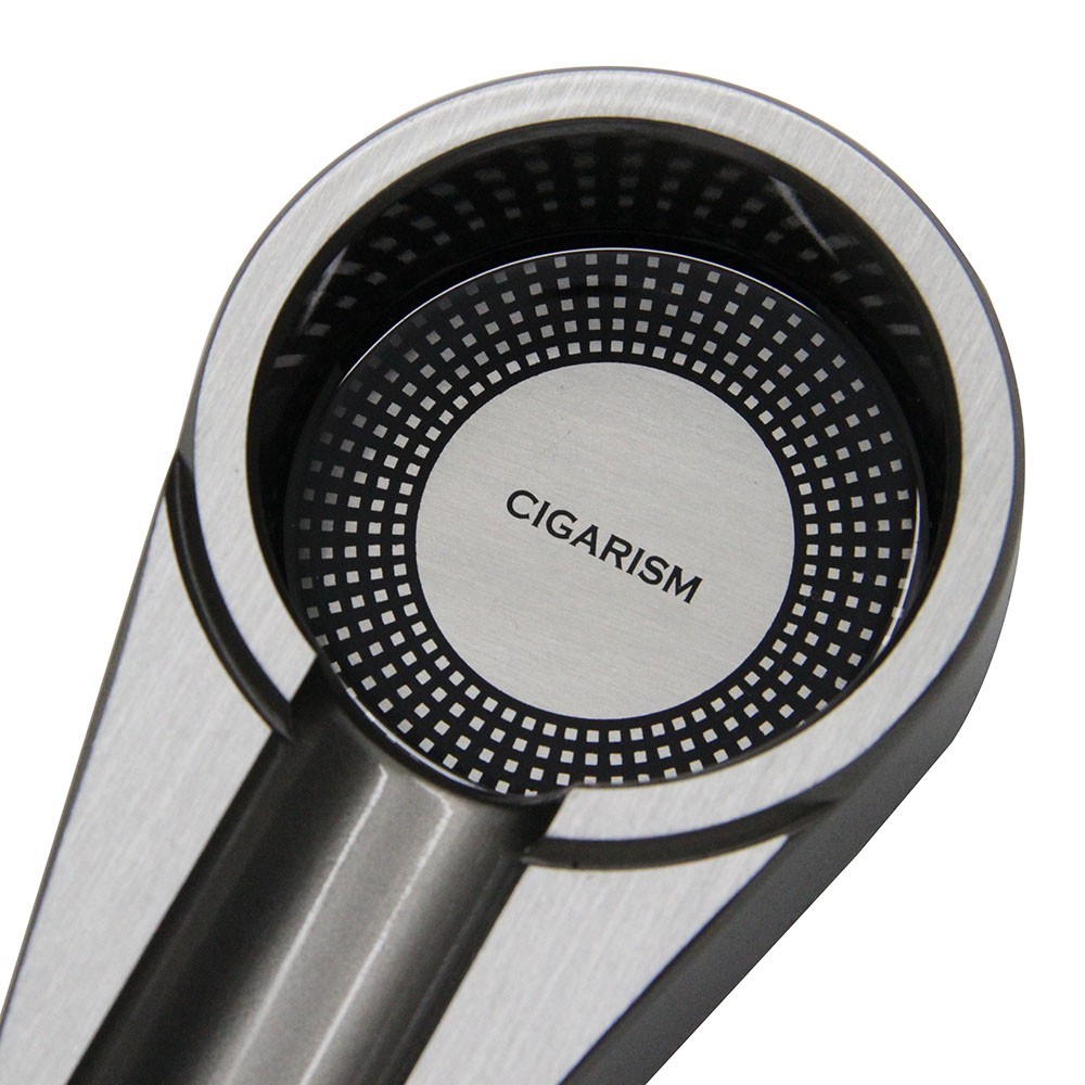 CIGARISM Small Size Aluminum Alloy Metal Cigar Travel Ashtray (Gray)