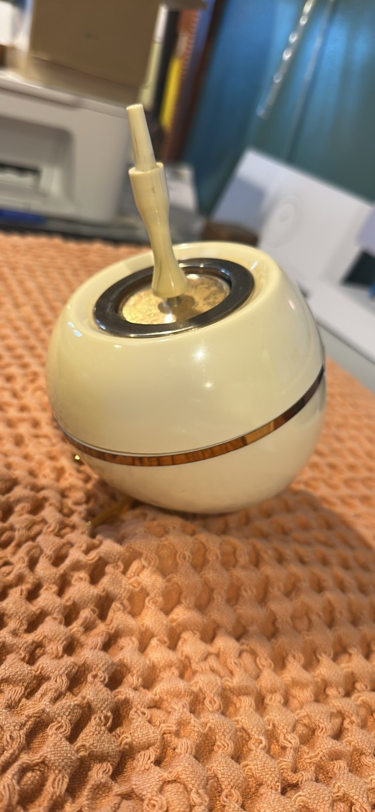 Vintage Korex Electromatch Table Top Lighter, Beige, With Box & Manual. Sparks.