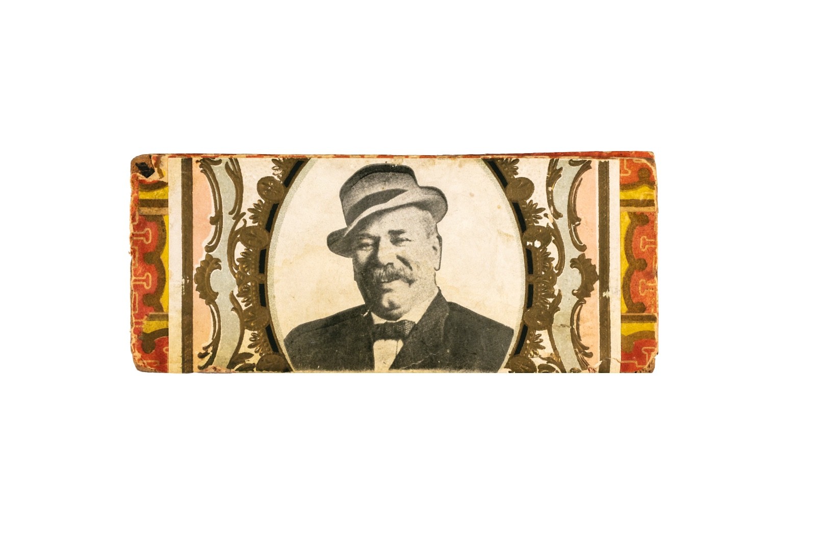 Scarce 1900s “Old Dad” 50 cedar cigar box is in fair condition