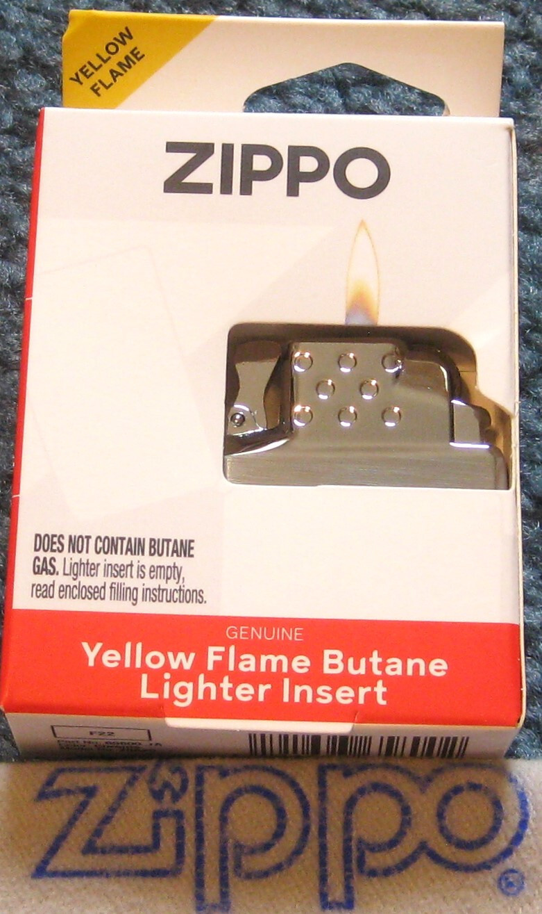 ZIPPO Empty NEW YELLOW FLAME Lighter BUTANE INSERT Empty 65800 ODORLESS Cooler
