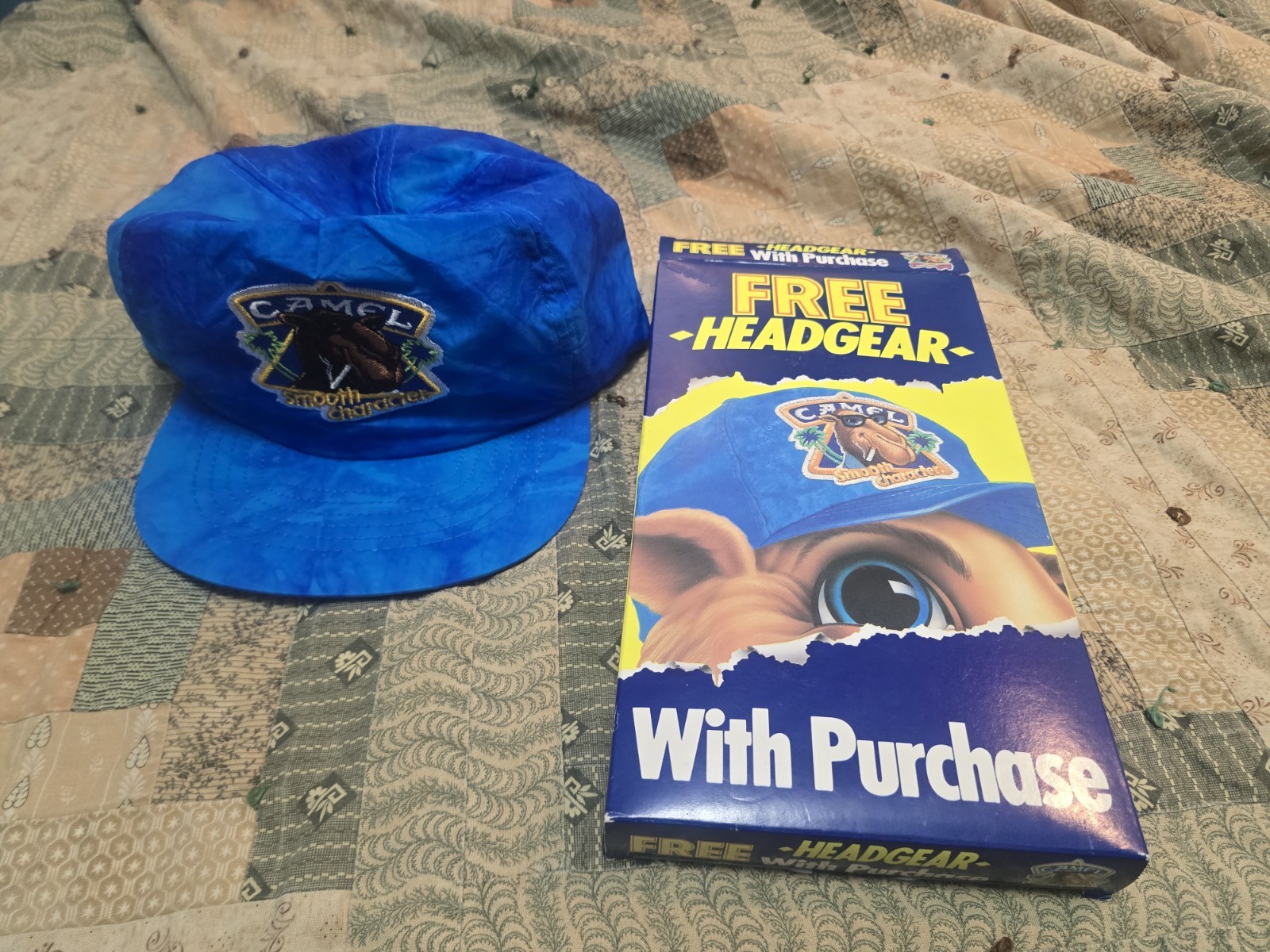 Camel Smooth Character Blue Snapback Hat/Cap with Headgear Box Packaging