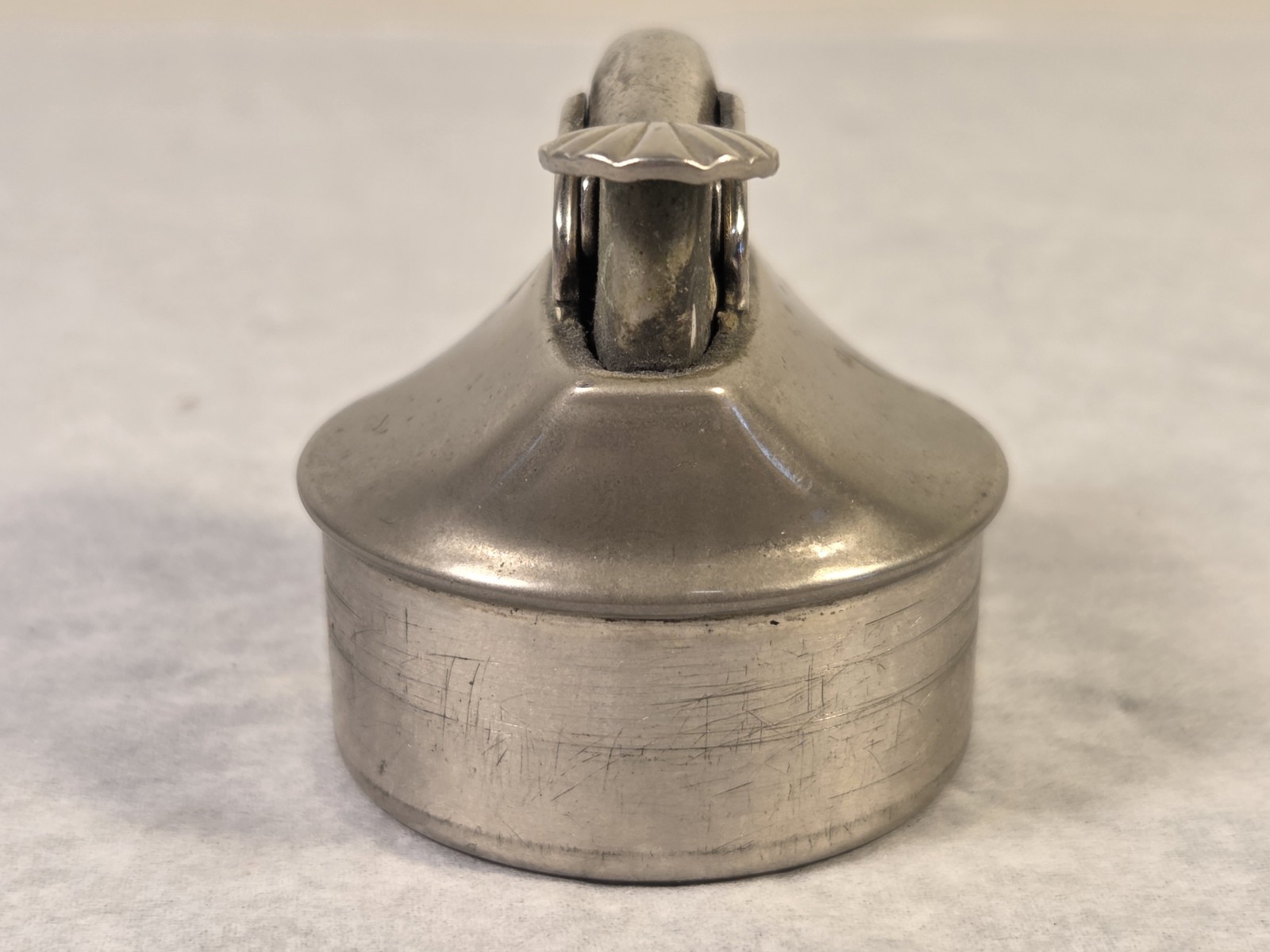 Vintage Evans USA Table Lighters Insert Silver Tone Art Deco Seashell 1 1/2″