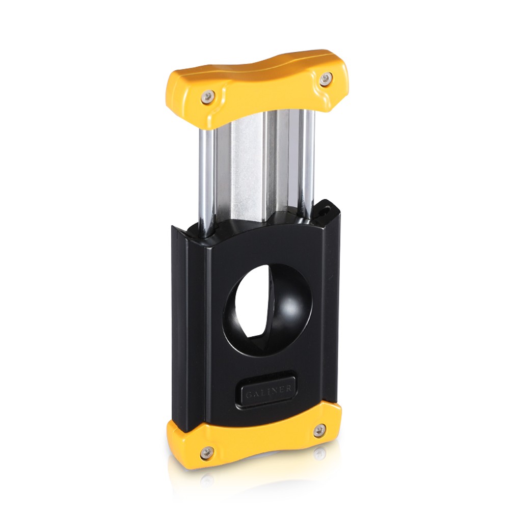 Yellow Cigar Cutter Pocket Gadgets V-Cut Cigar Knife Scissors Accessories Smoke