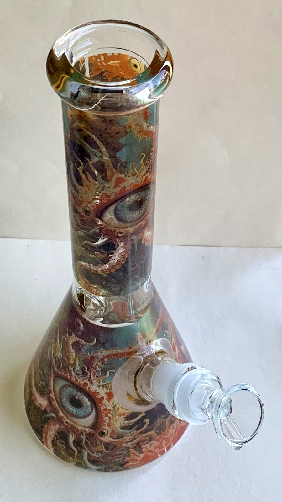10 inch Decal Glass Beaker Base Tobacco Hookah Smoking Water Pipe
