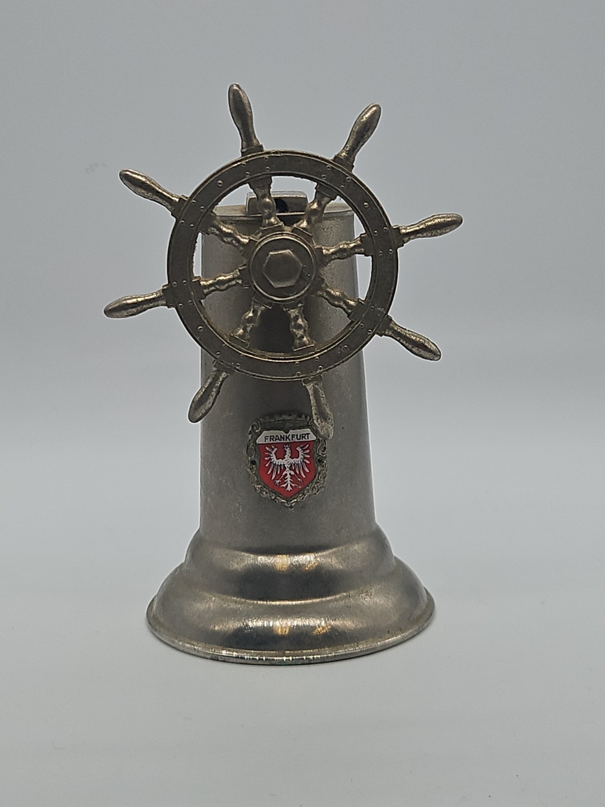 Vintage Hamilton Ship’s Wheel Mechanical Table Lighter Frankfurt Untested