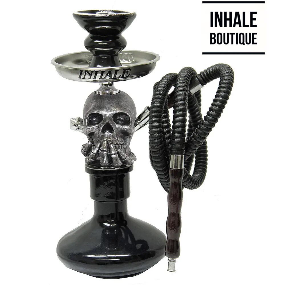 Collectible Halloween Hookah/ complete set /SKULL HEAD/Skull Series/ Metal Grey