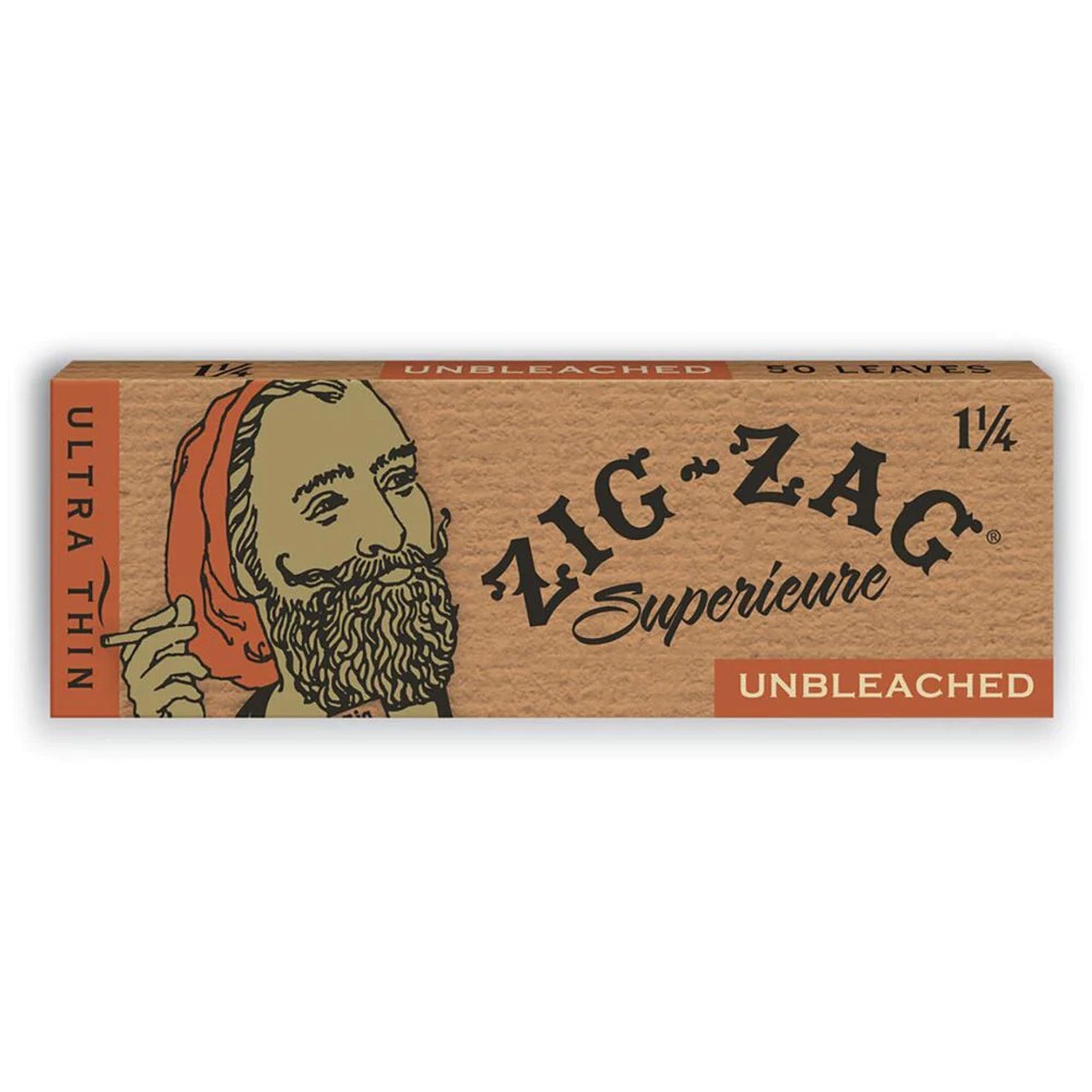 😎FULL BOX ZIG ZAG UNBLEACHED SUPERIEURE PAPERS✨1 ¼ SIZE✨48 BOOKLETS
