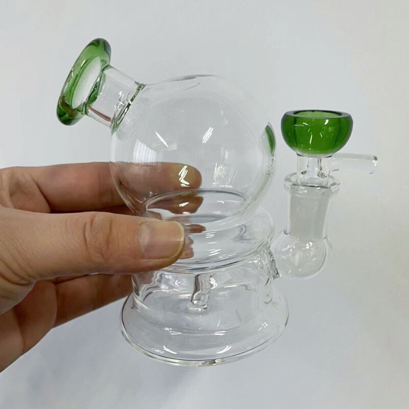 1X 10” Smoking Hookah Handcraft Pink Daisy Glass Bong Water Pipe +Glass Bowl US