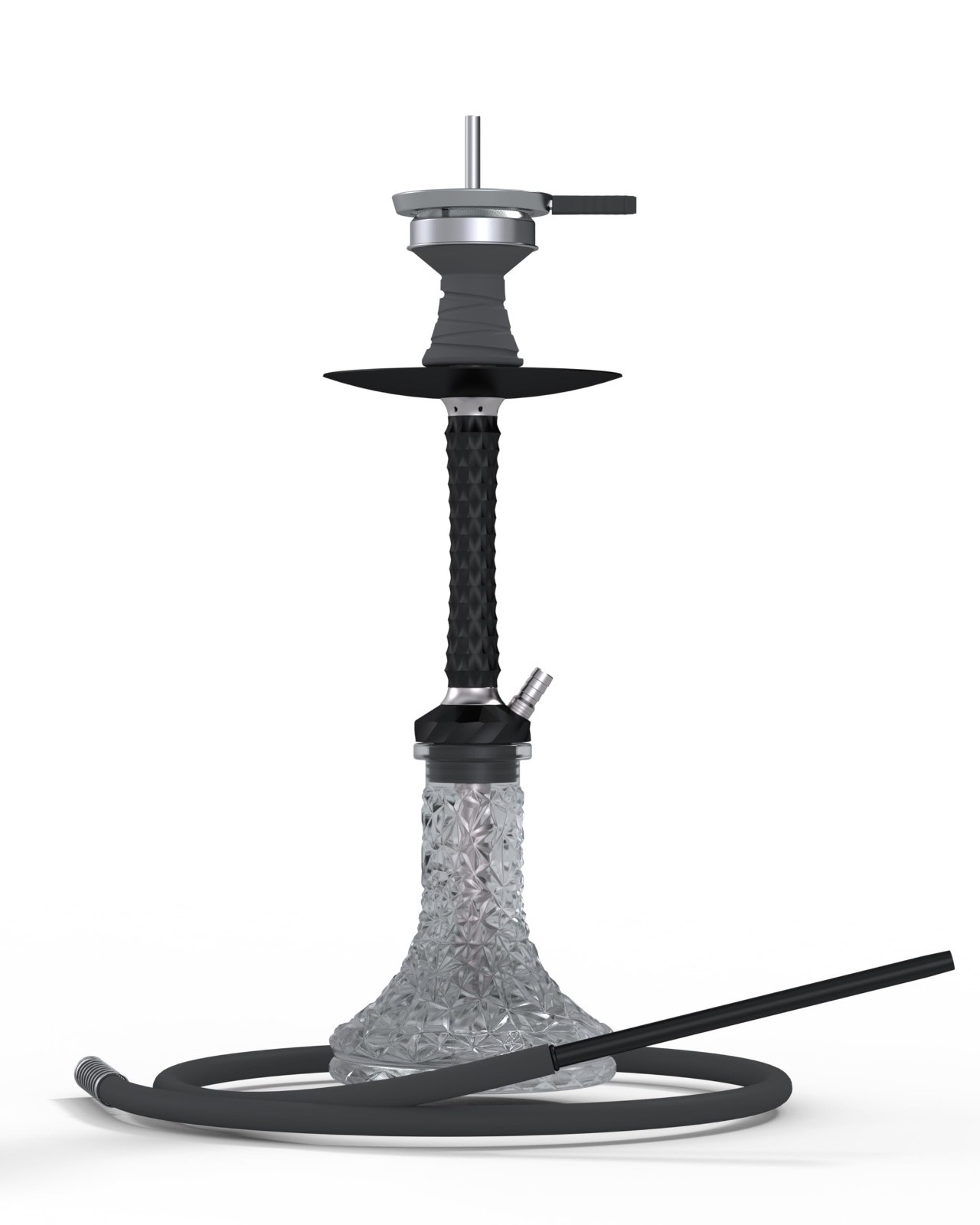 Complete Hookah Set – 22″ Aluminum & Glass, Premium Shisha, 1 Hose, Coal Holder,
