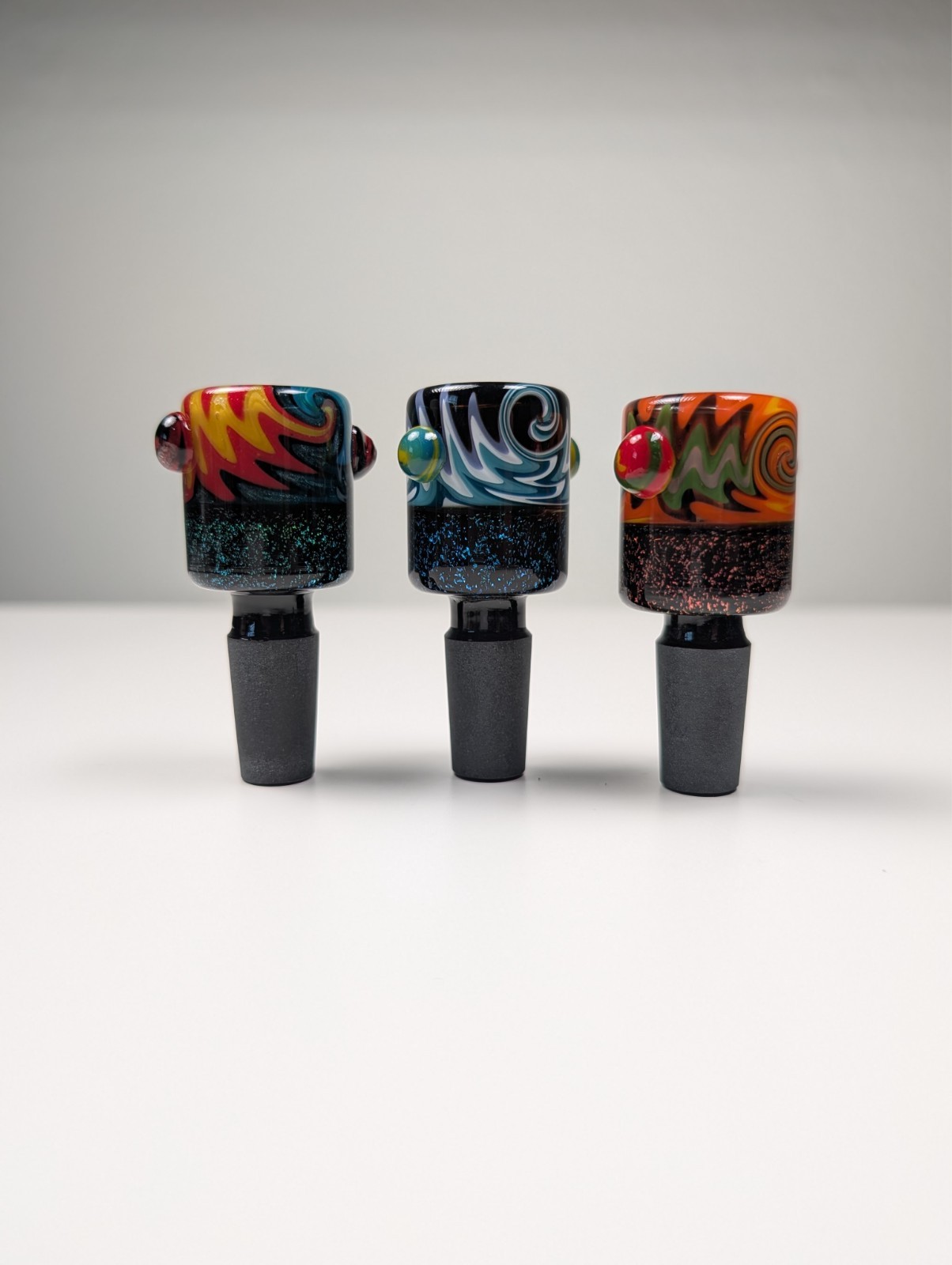 14mm Orange Dream Dichro Wig Wag Quality Glass Bowl Slide Bong Water Pipe Hookah