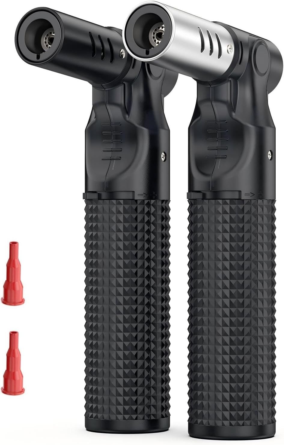2 Pack Butane Torch Lighter, Big Jet Flame Adjustable Refillable Portable Mini B