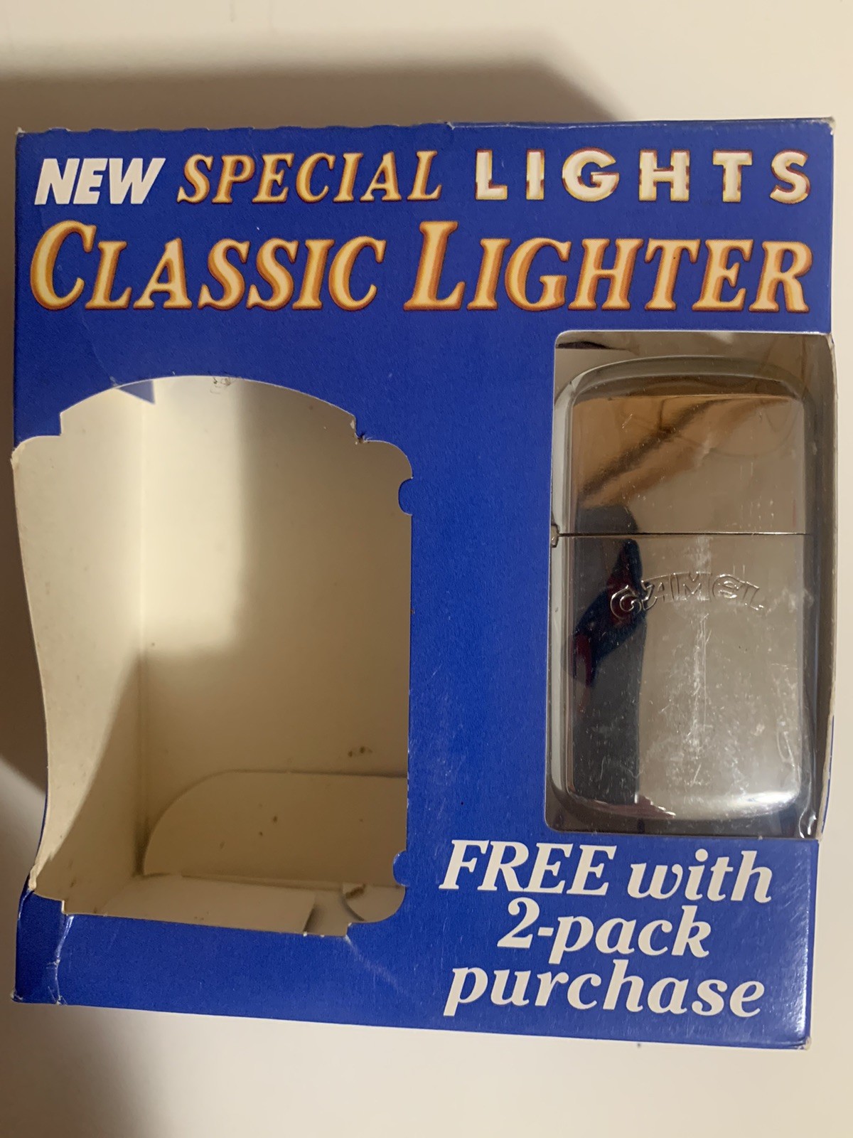 CAMEL Cigarette Brand Classic Lighter Silver New In Original Box