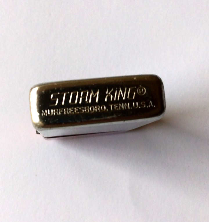 1776-1976 200 Years Storm King Red & Brushed Silver Lighter ∆ Tenn. USA
