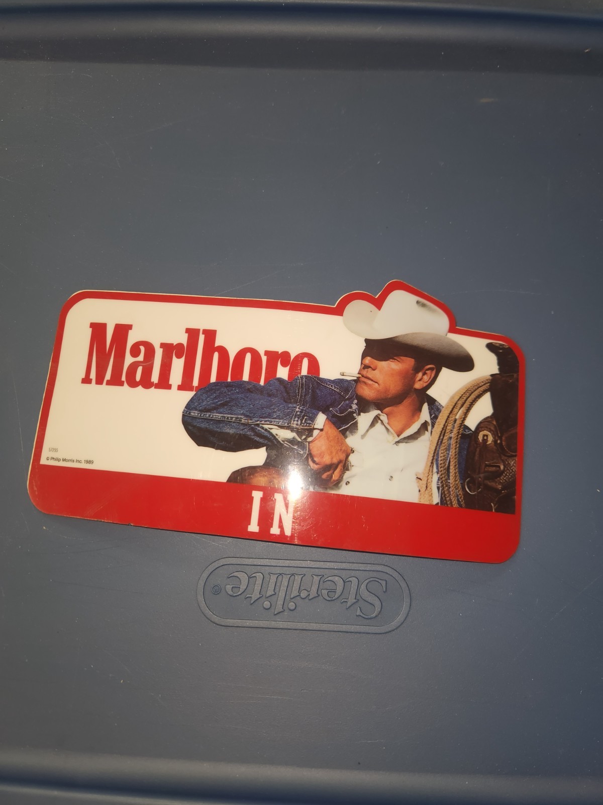 1989 NOS Vintage Marlboro Man Cowboy Decal Sign Sticker For Door In PBA