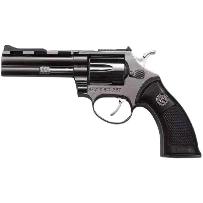 Revolver Refillable Torch Flame Inflatable Pistol Cigarette Gun Lighter W/Pouch