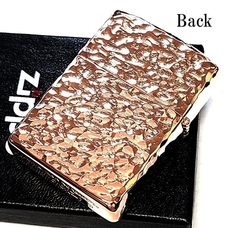 Zippo Armor Case Hammertone Metal Pink Gold 5 Sided Processing Lighter Japan