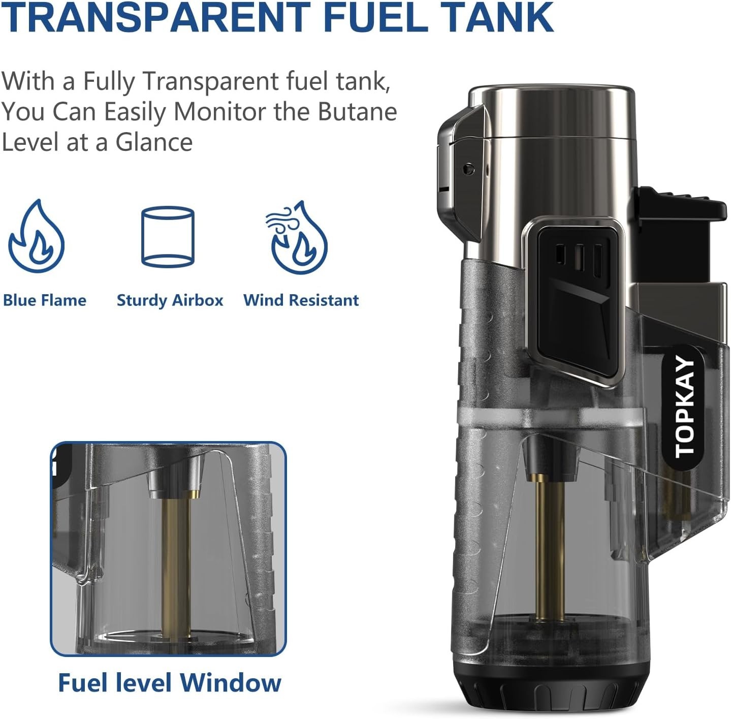 Classic Black Torch Lighters with Durable Construction for Long Lasting Use