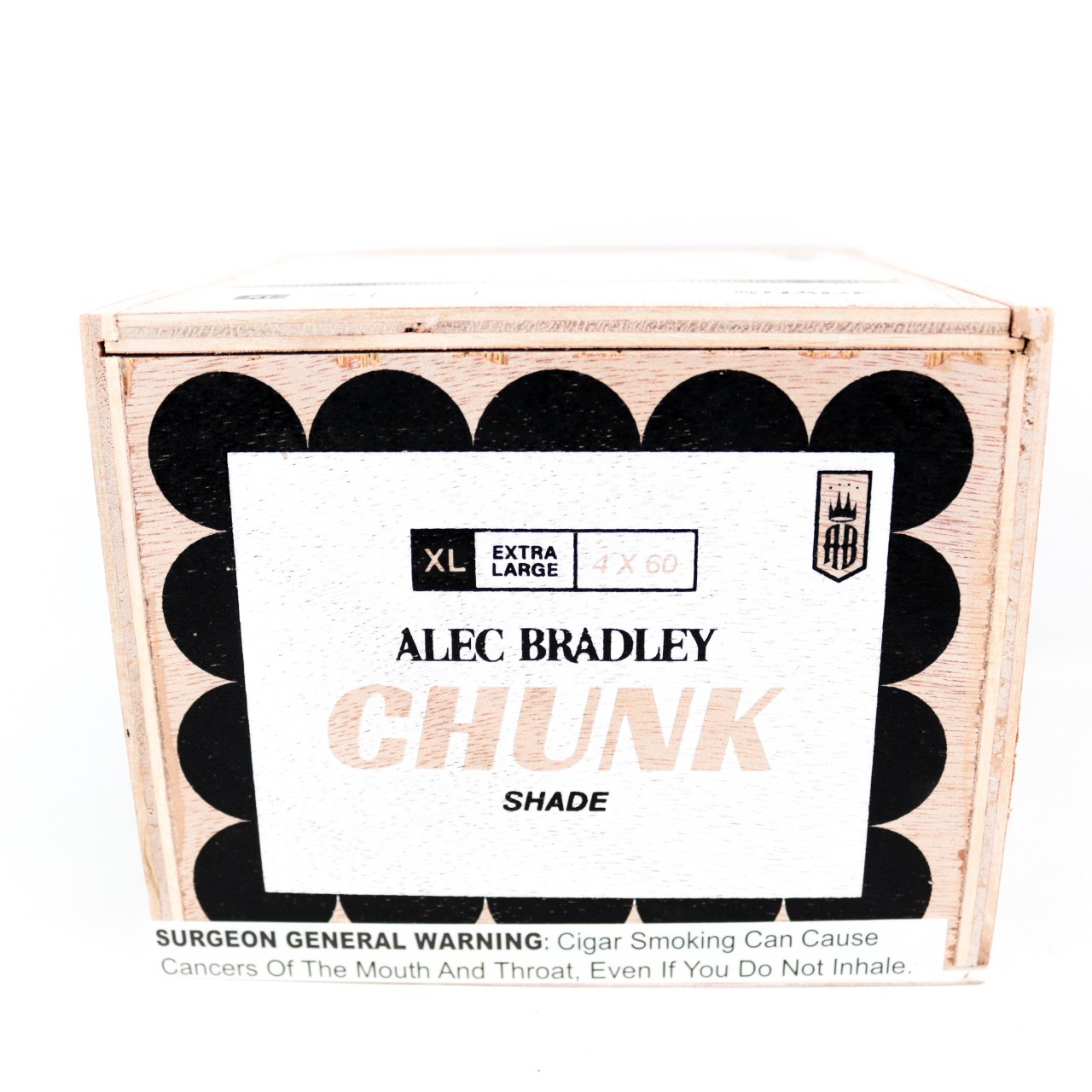 Alec Bradley Chunk Shade 4 x 60 Empty Wood Cigar Box 5.25″ x 5″ x 4.25″
