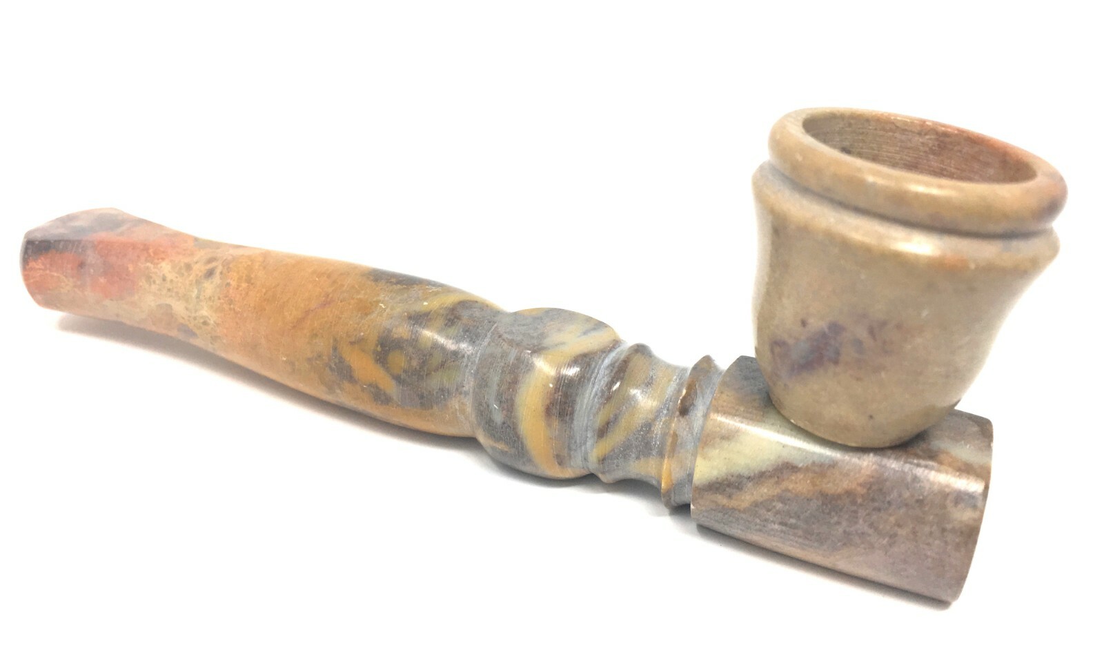 Stone Smoking Pipe Natural Stone Marble heavy duty wand rock tobacco Pipe 5 inch