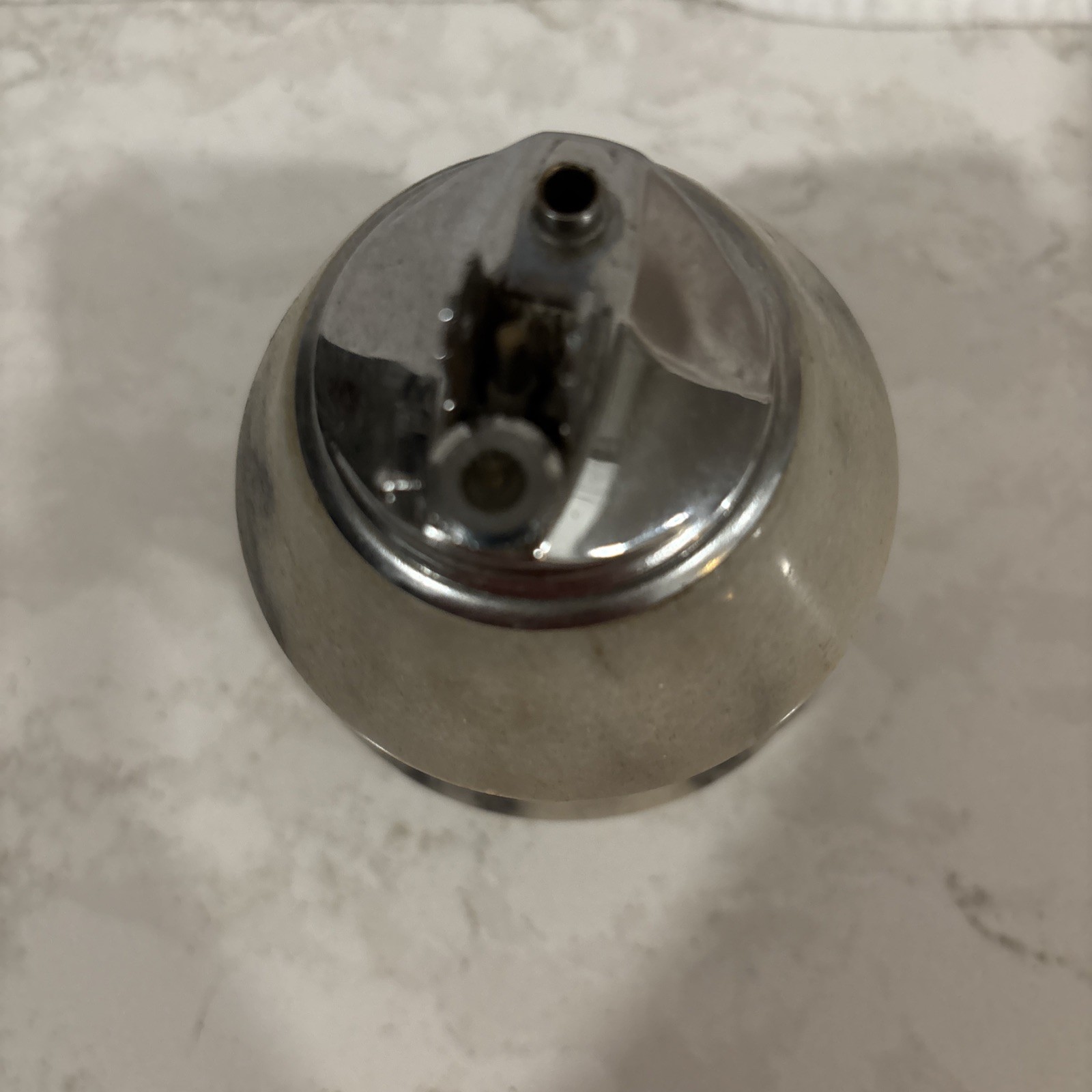 vintage alabaster table lighter & ashtray set 50’s-70’s missing striker