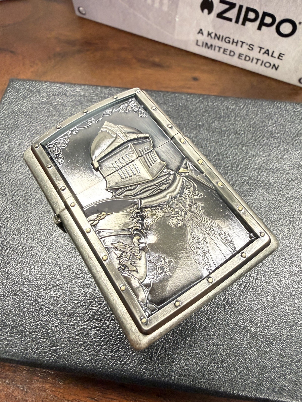 GENUINE Zippo LIMITED 2000 Lighter A KNIGHT’S TALE Antique Silver NEW IN BOX