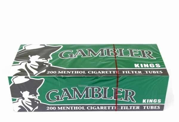Gambler Menthol King Size Filter Tubes 200 Count/ Box (Pack of 5)